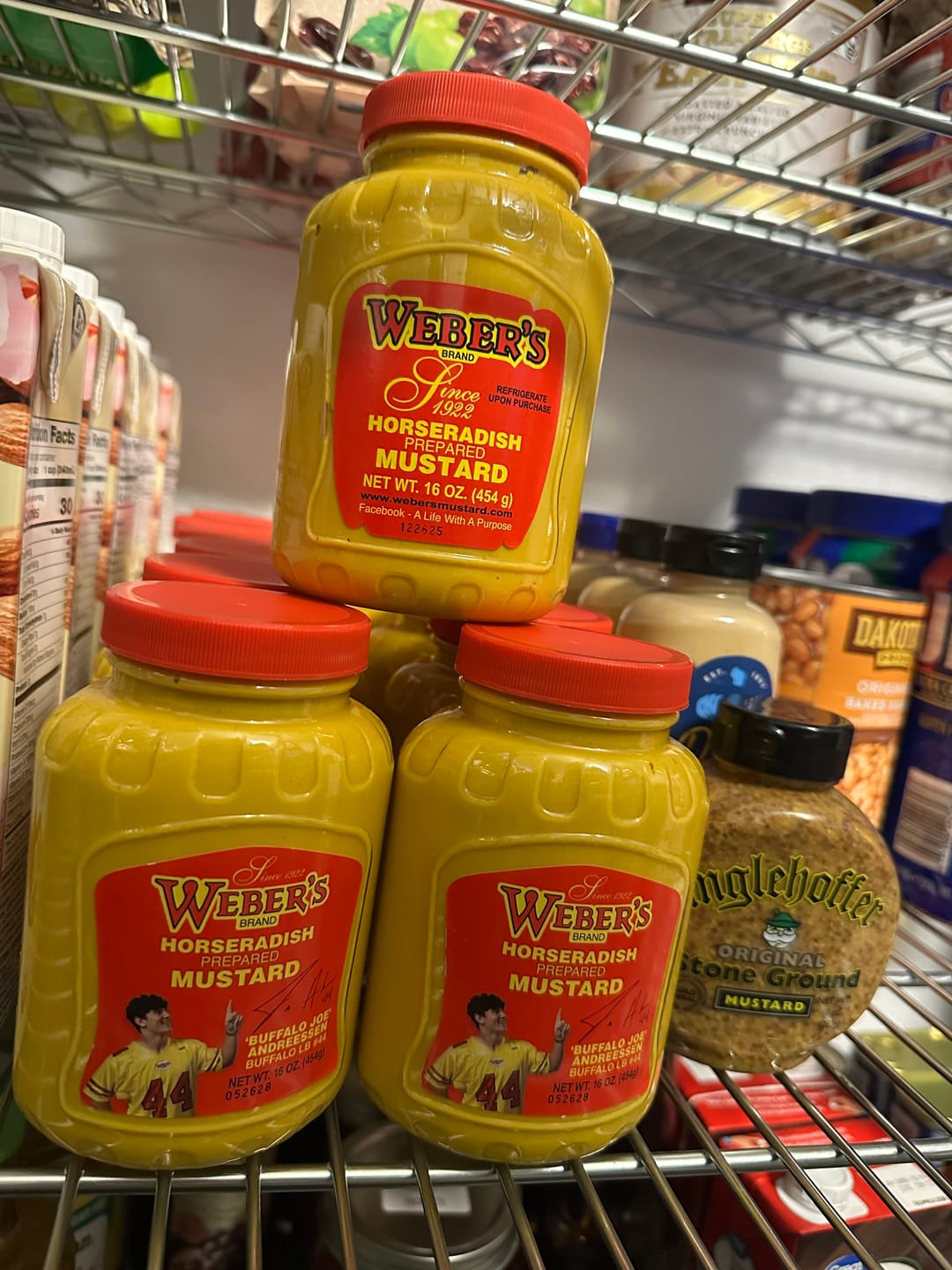 Customer photo review of Weber's Brand Horseradish Mustard - 16 OZ 12 Pack