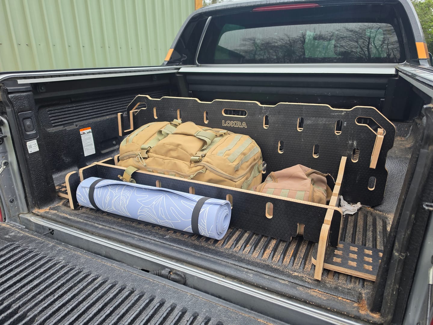 Customer photo review of Ute Tub Storage Divider | LOKRA