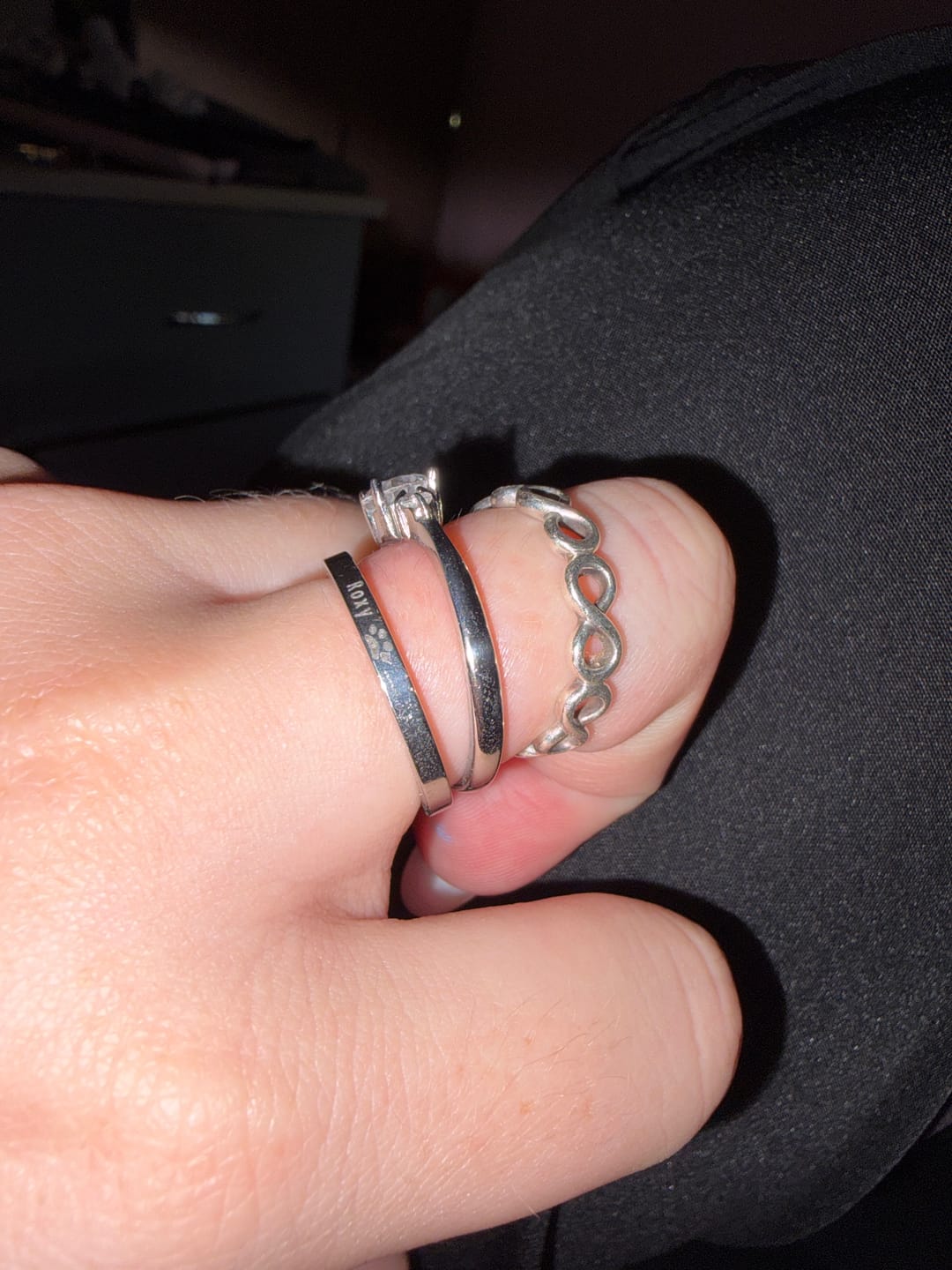 Customer photo review of Custom Pet Name Ring