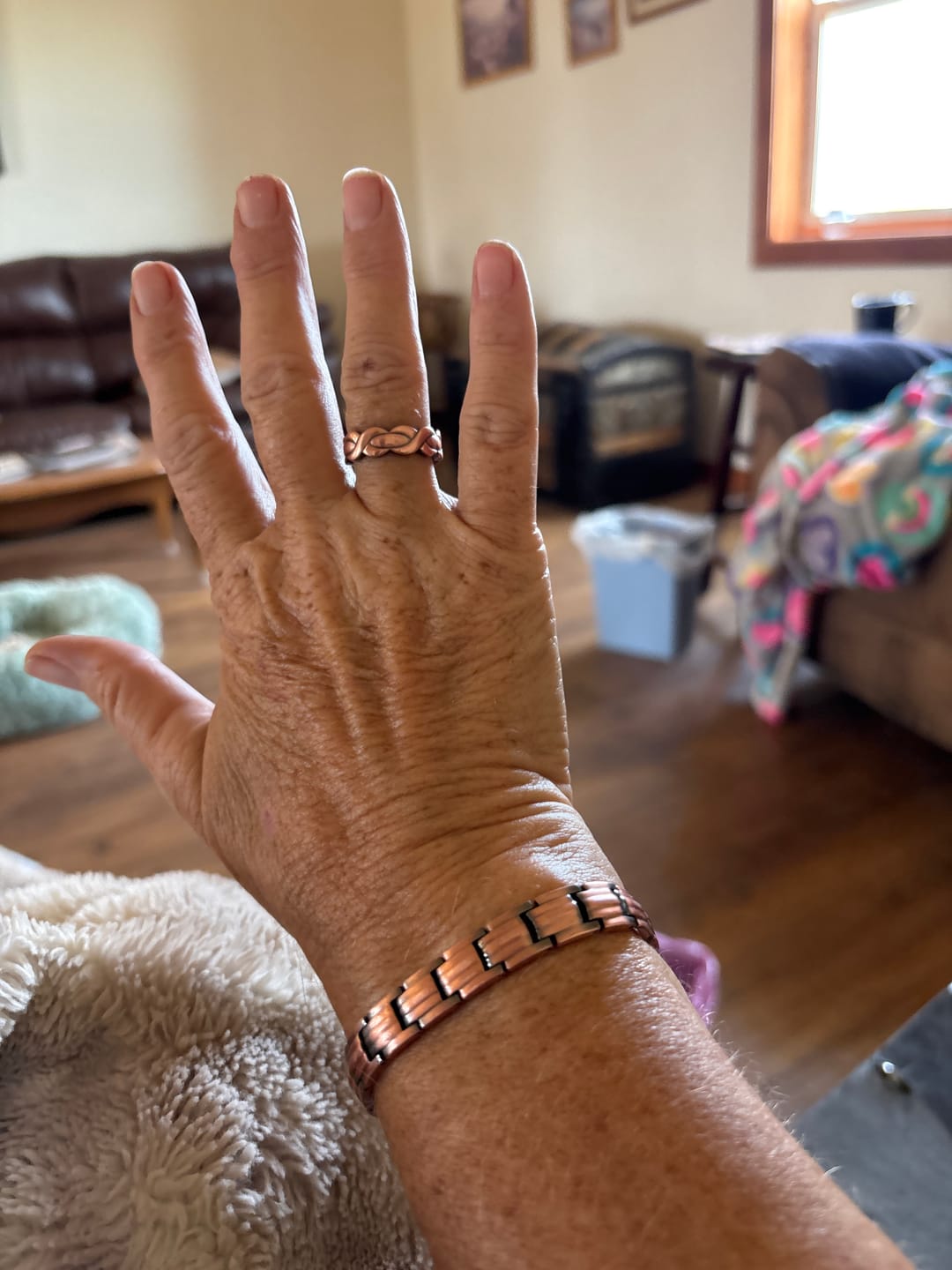 Customer photo review of Ladies Adjustable Copper Magnetic Ring