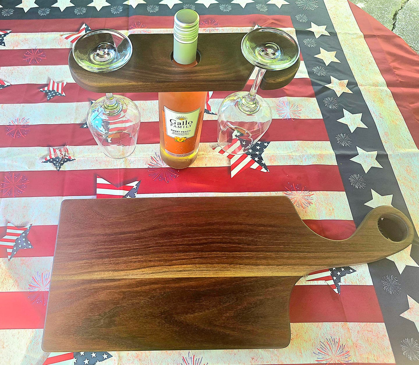 Customer photo review of 12x3.5" Wine Caddy 2 Acrylic Router Template