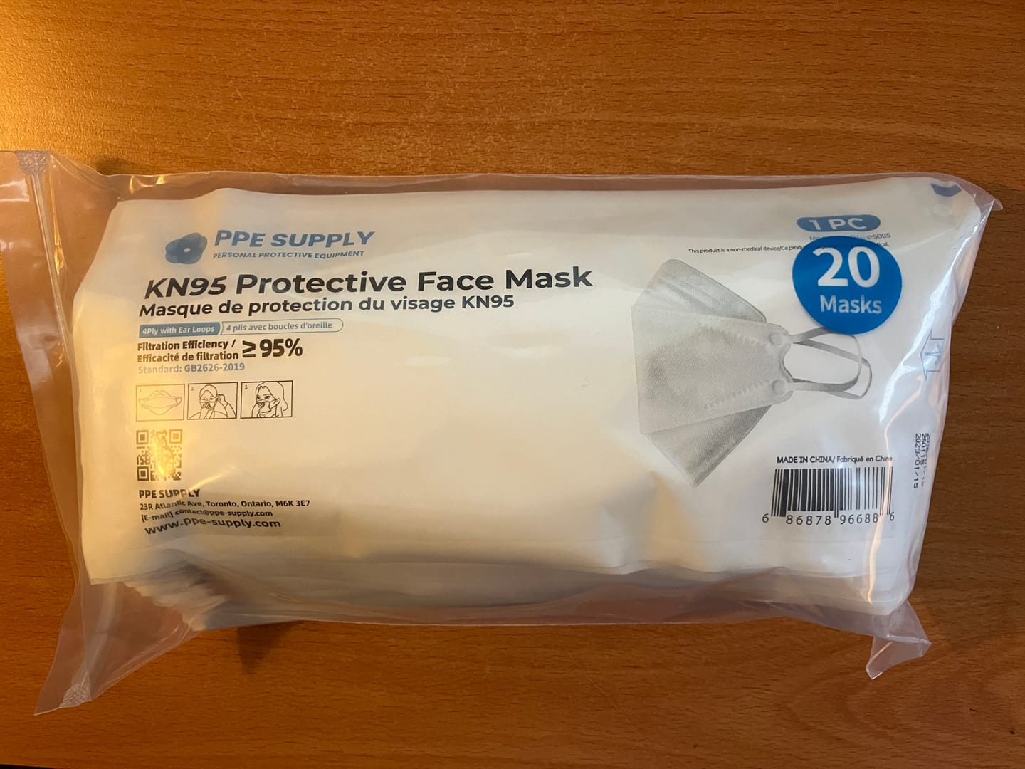 Customer photo review of KN95 Respirator Face Mask Individually Sealed