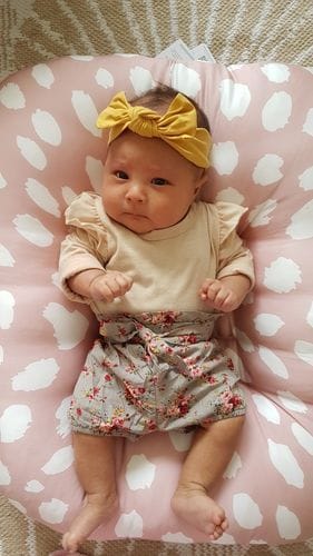 Customer photo review of Cushii Baby Lounger Marula - Blush
