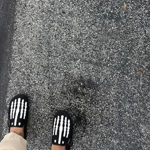 Customer photo review of Skeleton Mule Slides
