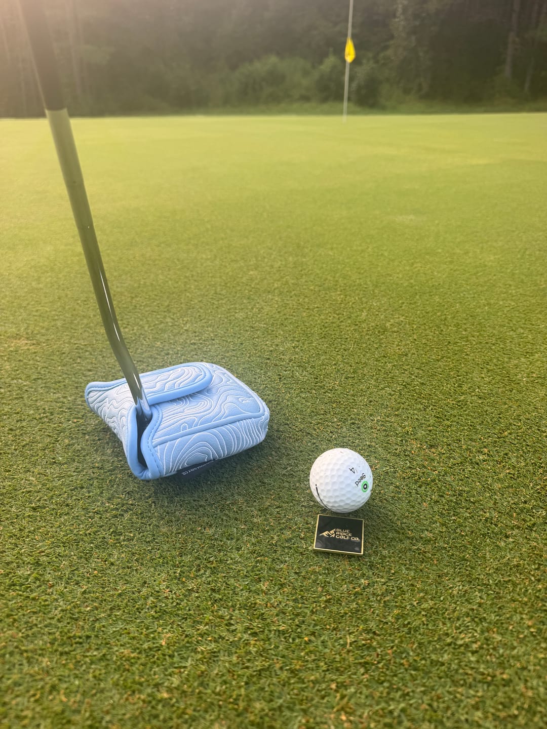 Customer photo review of Two-Sided Metal Golf Ball Marker – Black / Gold