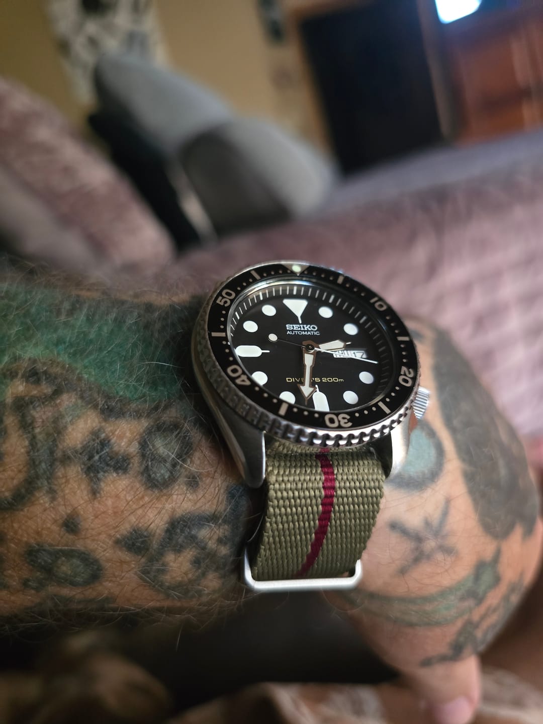 Customer photo review of Five Eye Nylon Watch Strap - Stripe