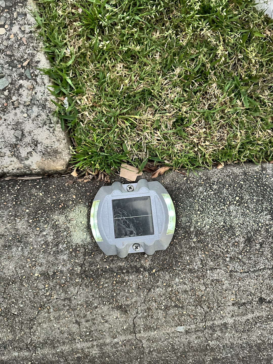 Customer photo review of Solar Road Stud Lights – Aluminium IP68 – Driveway & Dock LED Markers 2Pack