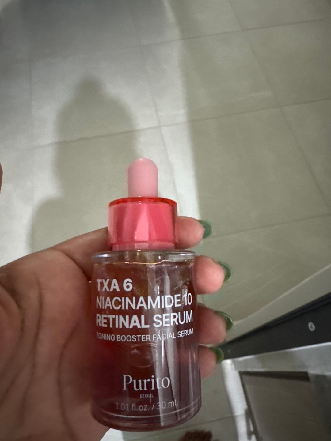 Customer photo review of PURITO SEOUL - TXA 6 Niacinamide 10 Retinal Serum 30 ML | Suero Antimanchas y Antiedad