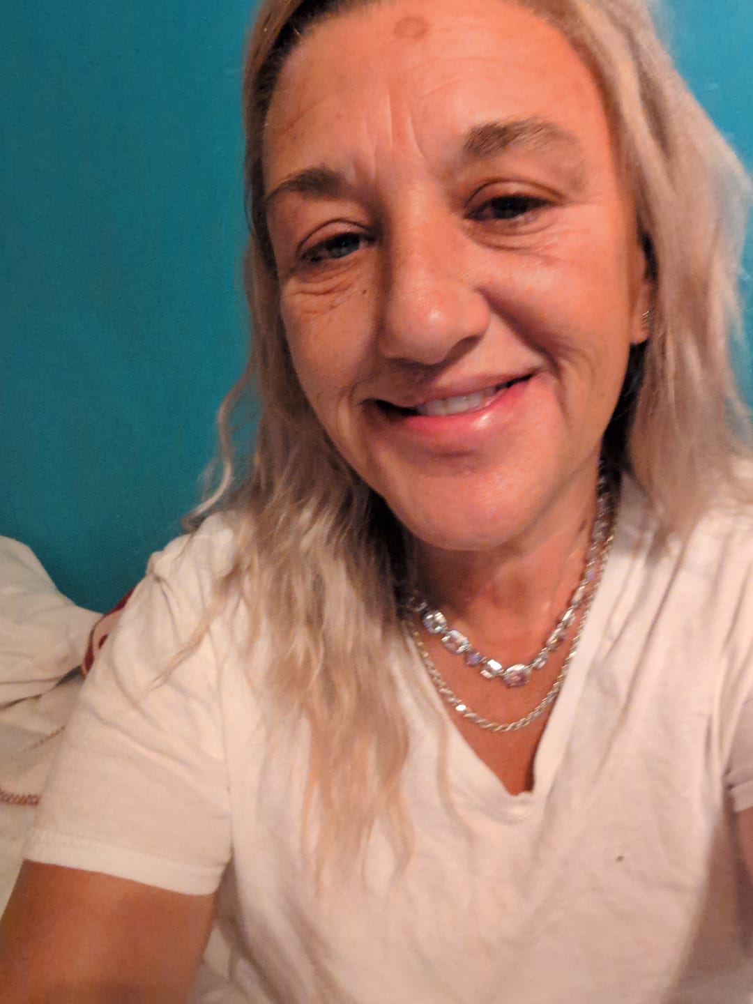 Customer photo review of Amour Pink Solstice Gemstone Necklace