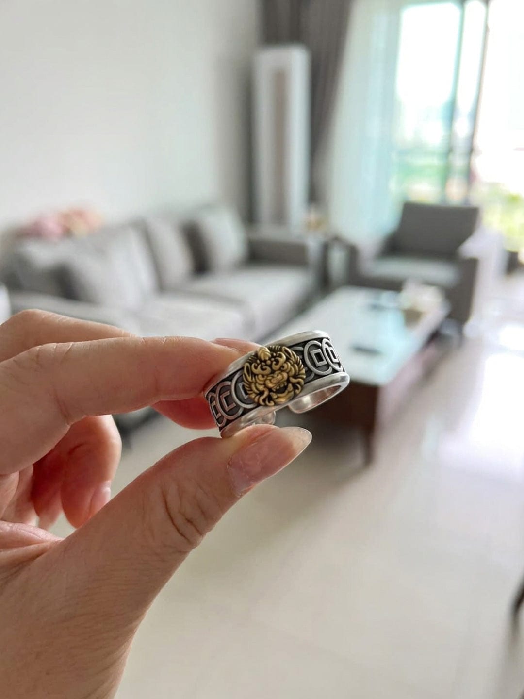 Customer photo review of The Coin Sovereign Pixiu Ring
