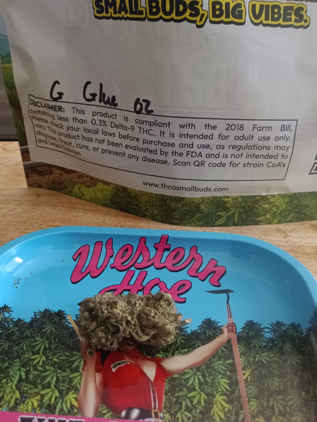 Customer photo review of Gorilla Glue THCA Flower (Purple Cut)