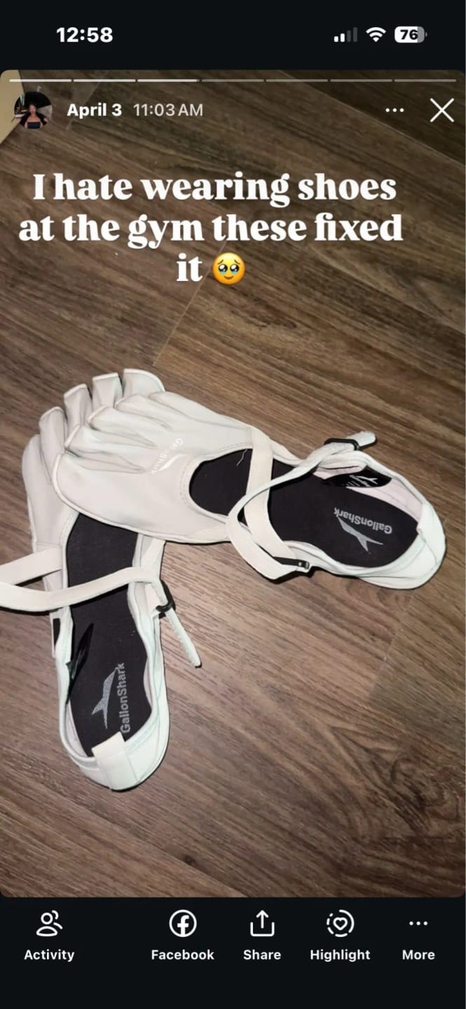 Customer photo review of Five Toe Shoes