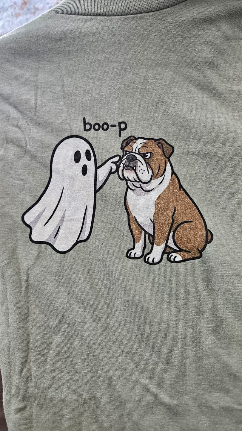 Customer photo review of Boo-p English Bulldog Shirt