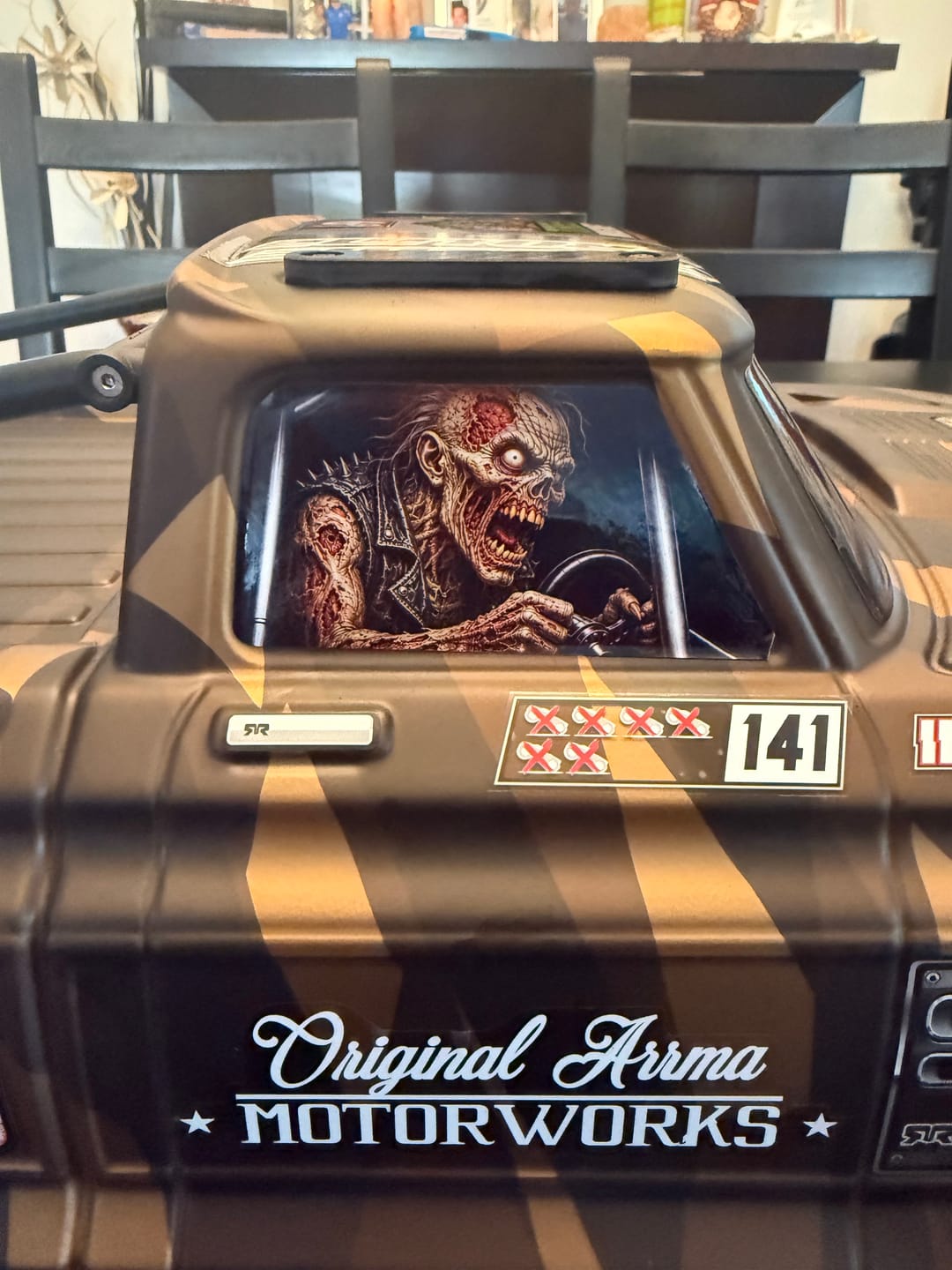 Customer photo review of RC WINDOW STICKER - "ZOMBIE"- Available for several models