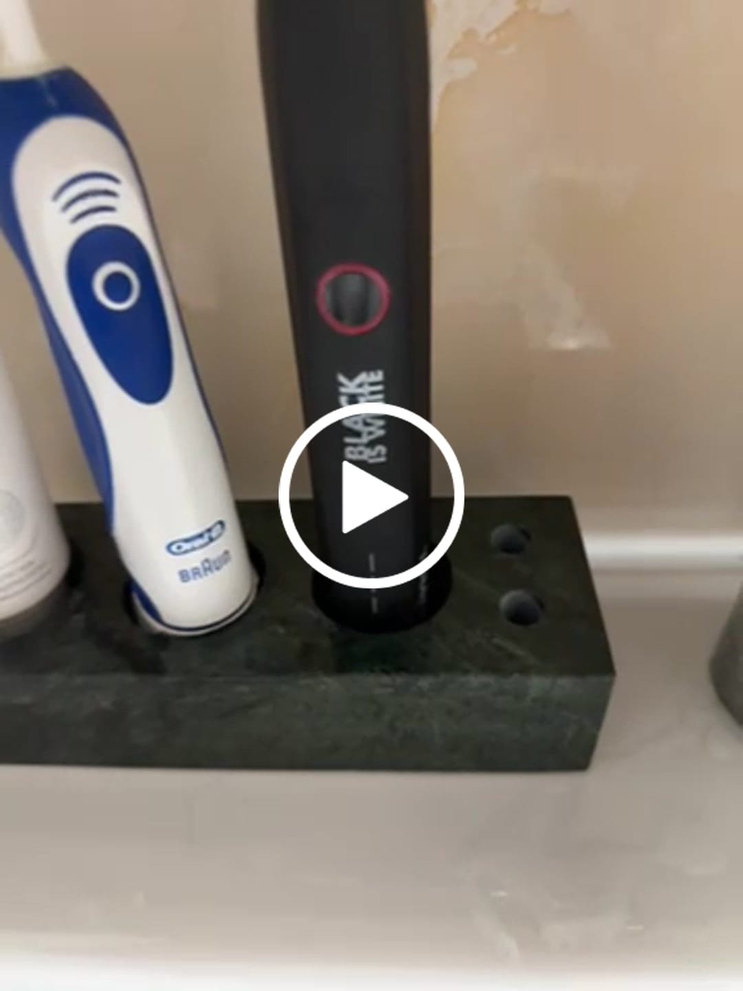 Customer video review of Indian Green Marble Electric Toothbrush Holder (With Crevice Brush Holes) THD840