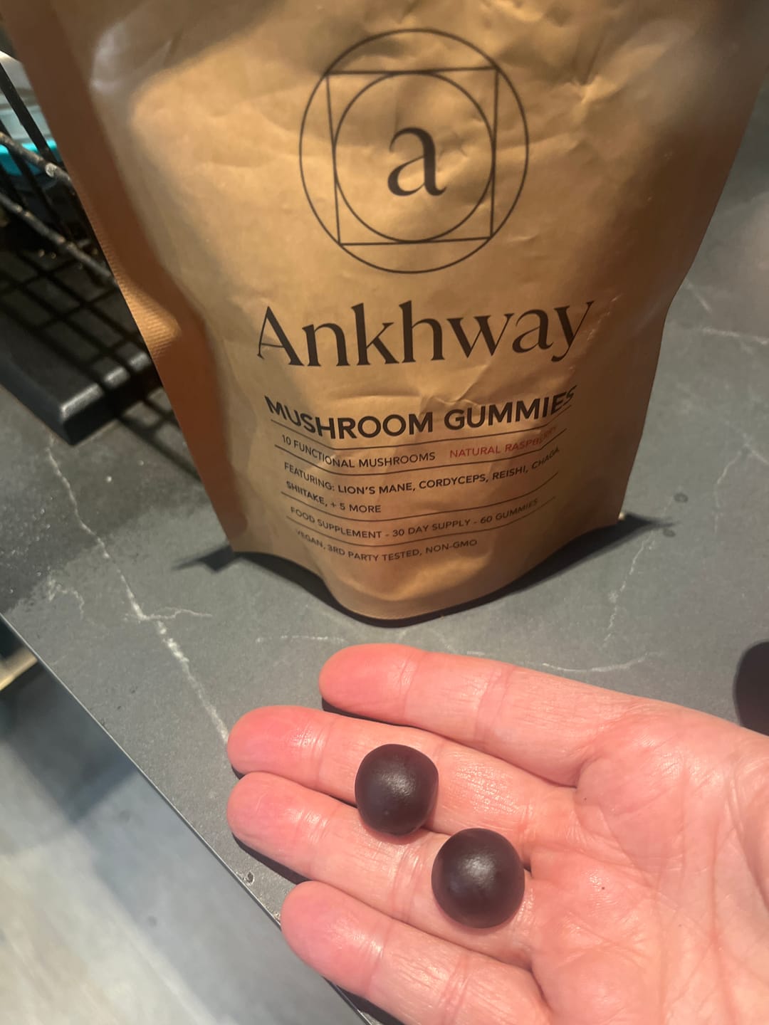 Customer photo review of Mushroom Gummies