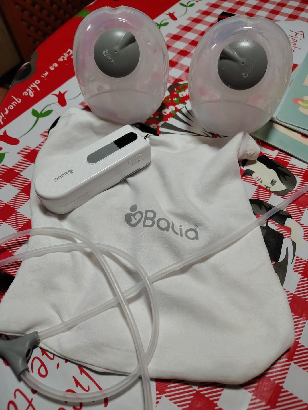 Customer photo review of Extractor de leche doble manos libres