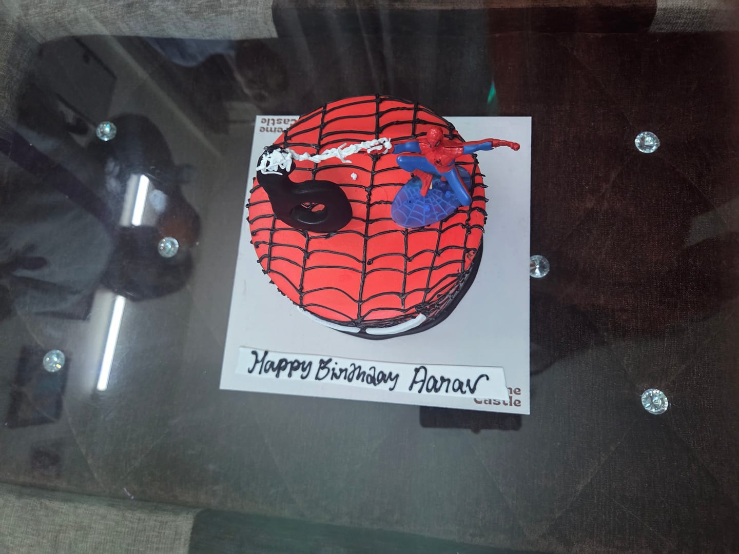 Customer photo review of Spiderman theme Kids Cake