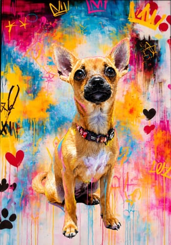 Customer photo review of Personalised Poster With Dog or Cat - Graffiti