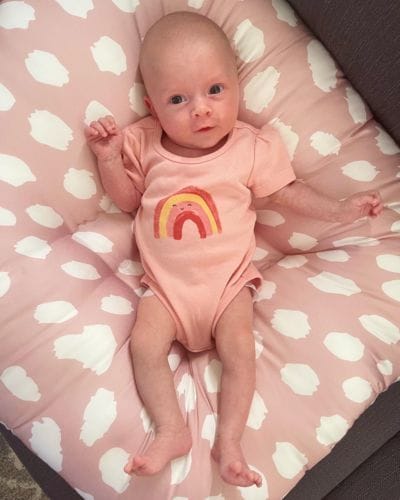 Customer photo review of Cushii Baby Lounger Marula - Blush
