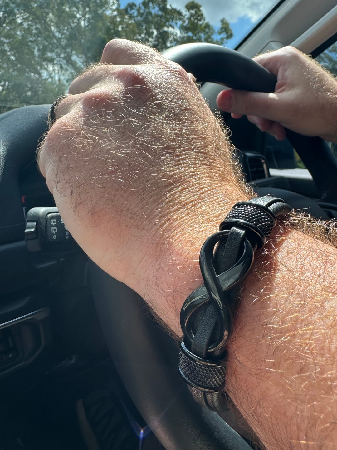 Customer photo review of InfinityCore Personalised Leather Bracelet