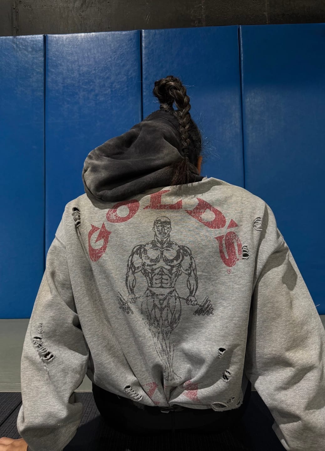Customer photo review of 5168 - Gold's Iron Legacy Distress Hoodies