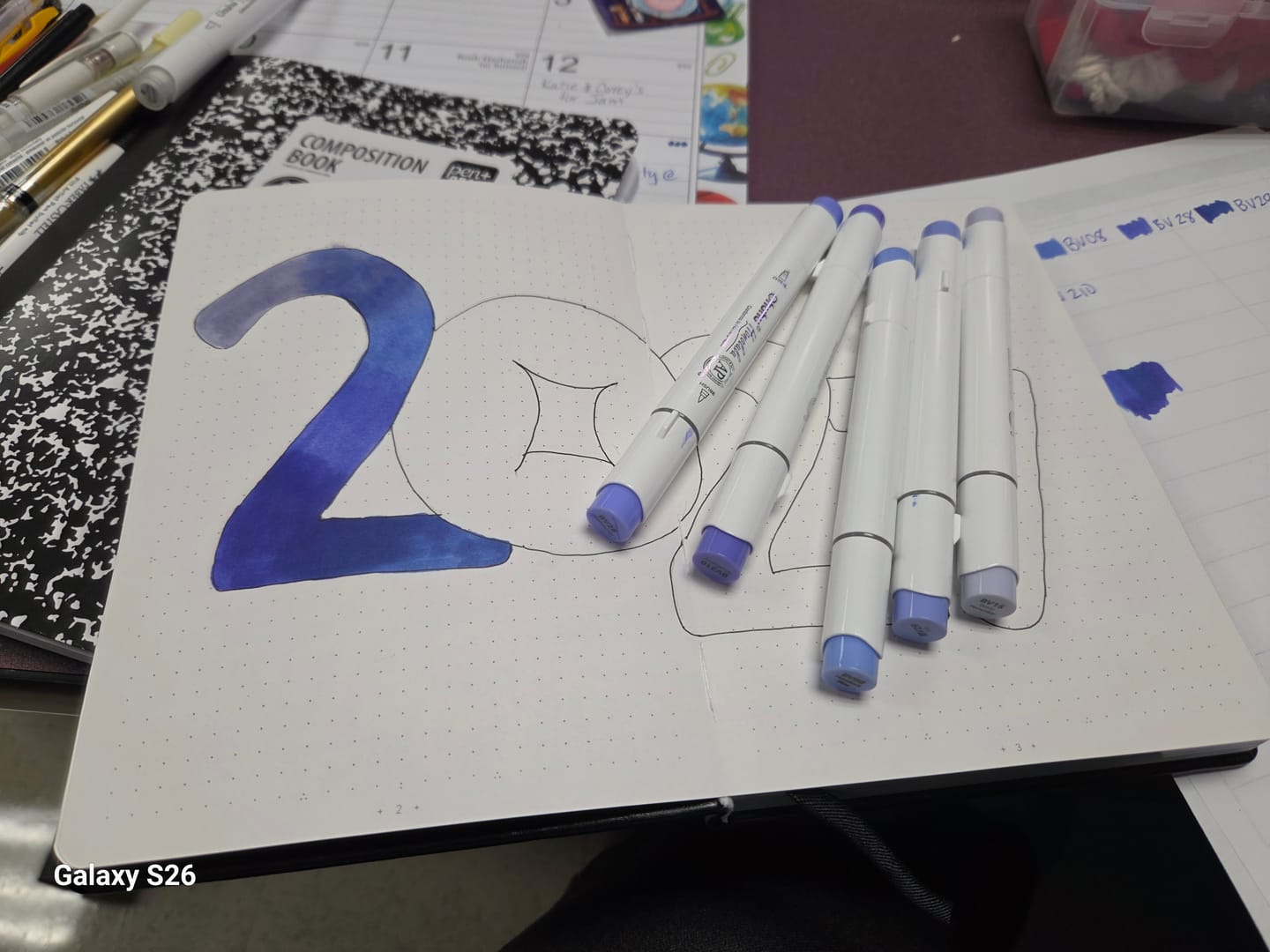 Customer photo review of Ohuhu Bleedproof Bullet Dotted Journal Notebook