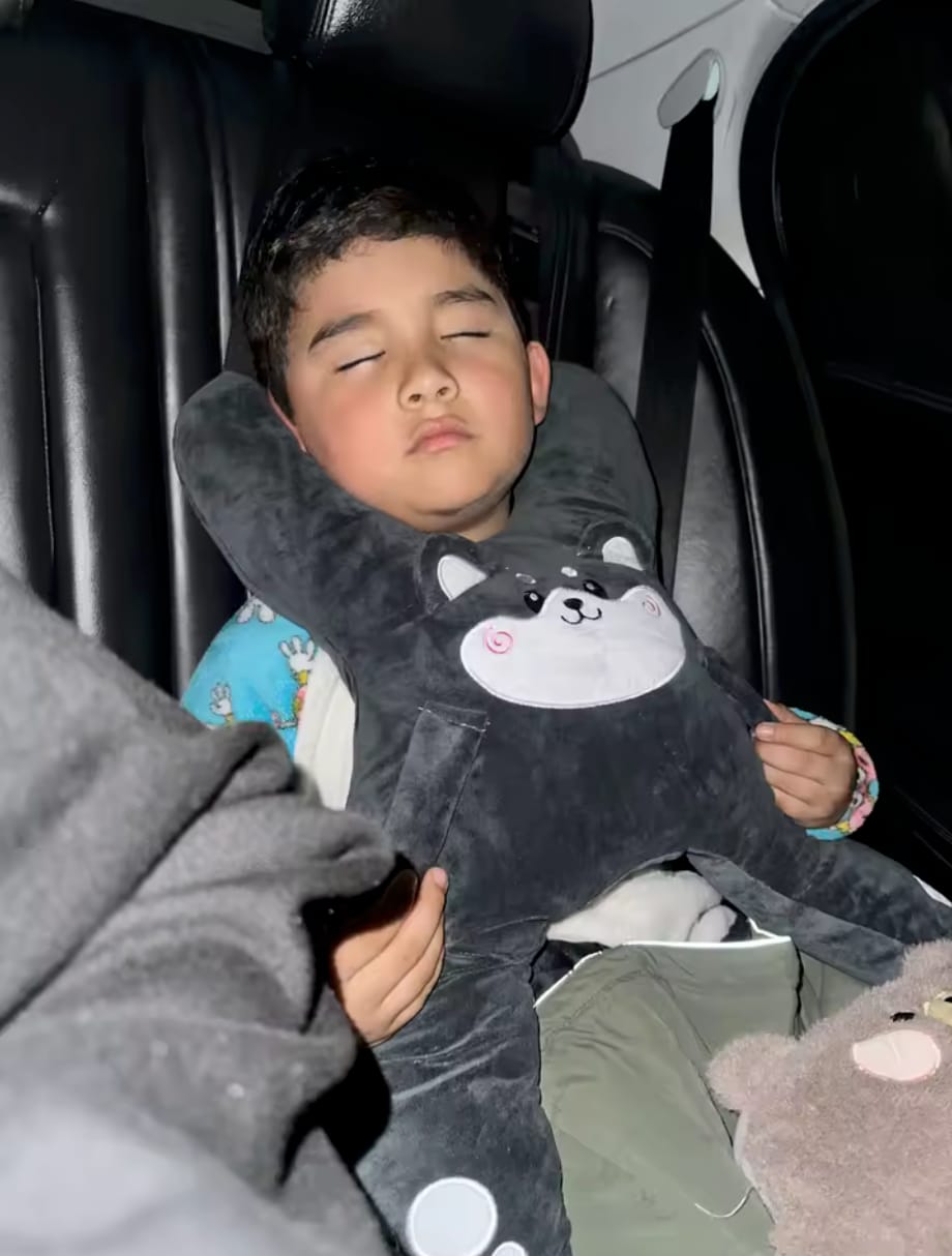 Customer photo review of CuddleRest — Kids Travel Cuddle Buddy