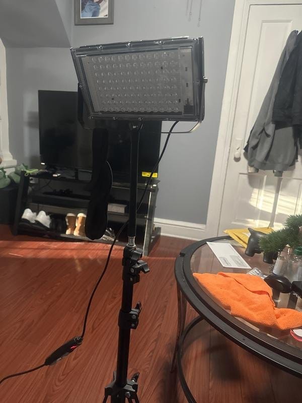 Customer photo review of Lumyhealth Red and Infrared Light Therapy Lamp（Panel）With Stand