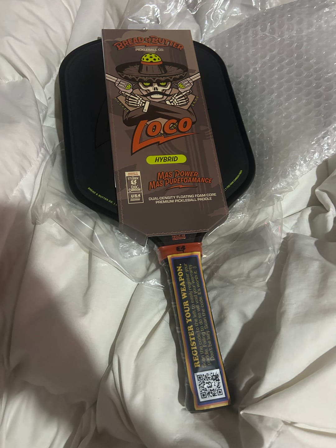 Customer photo review of The Loco 16mm Pickleball Paddle Hybrid