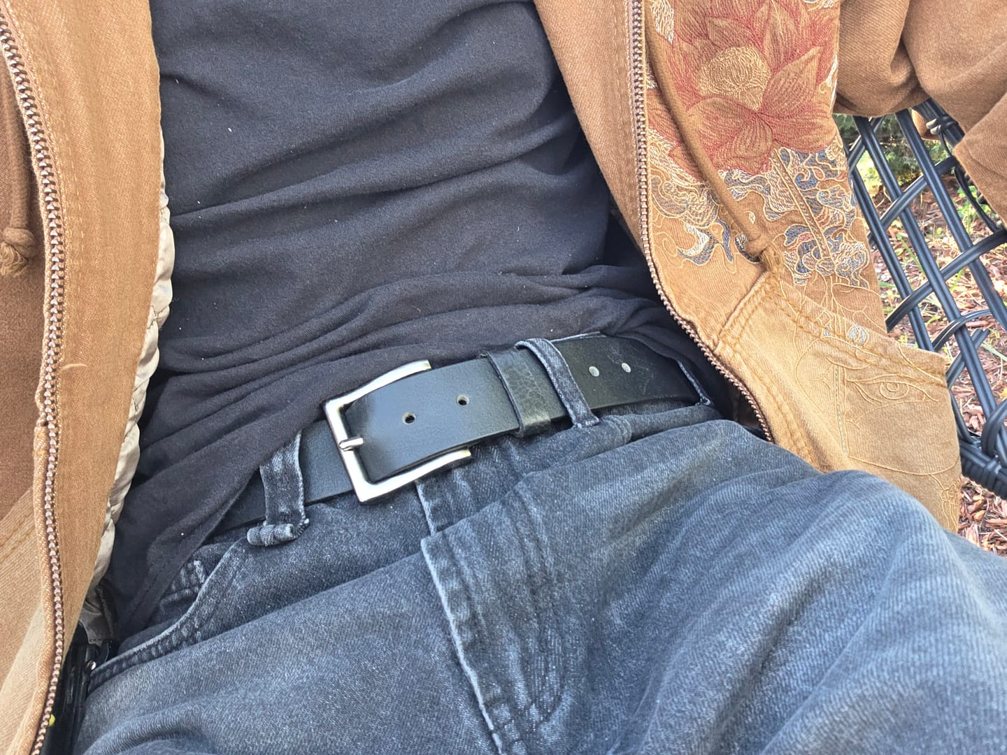 Customer photo review of The Long Haul Belt - Classic Black 100% Full-Grain Leather Belt