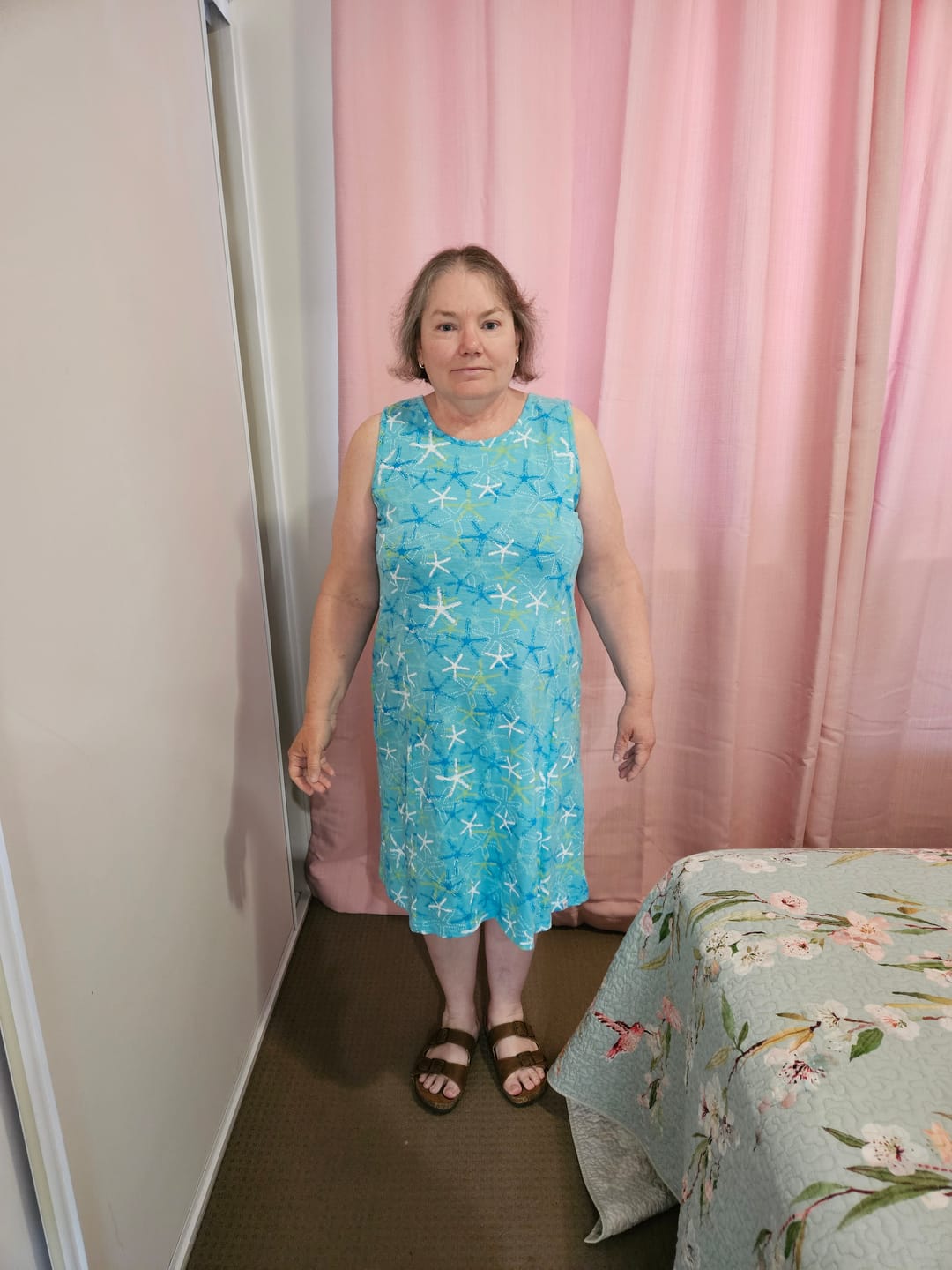 Customer photo review of Wishes Stretch Cotton Panel Dress
