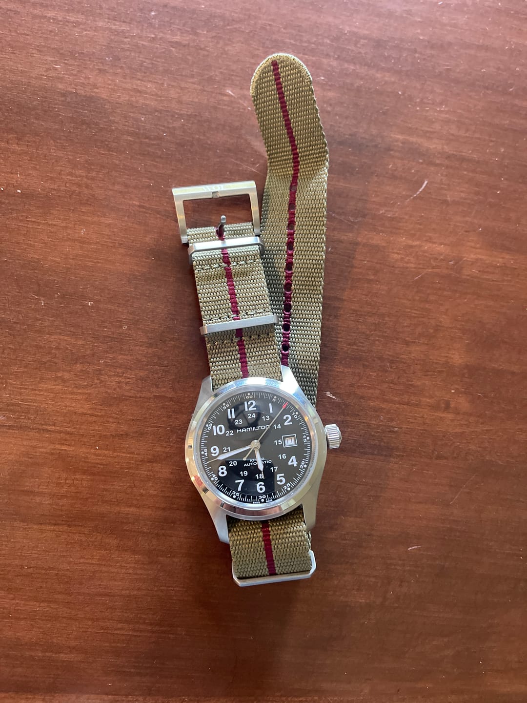 Customer photo review of Five Eye Nylon Watch Strap - Stripe