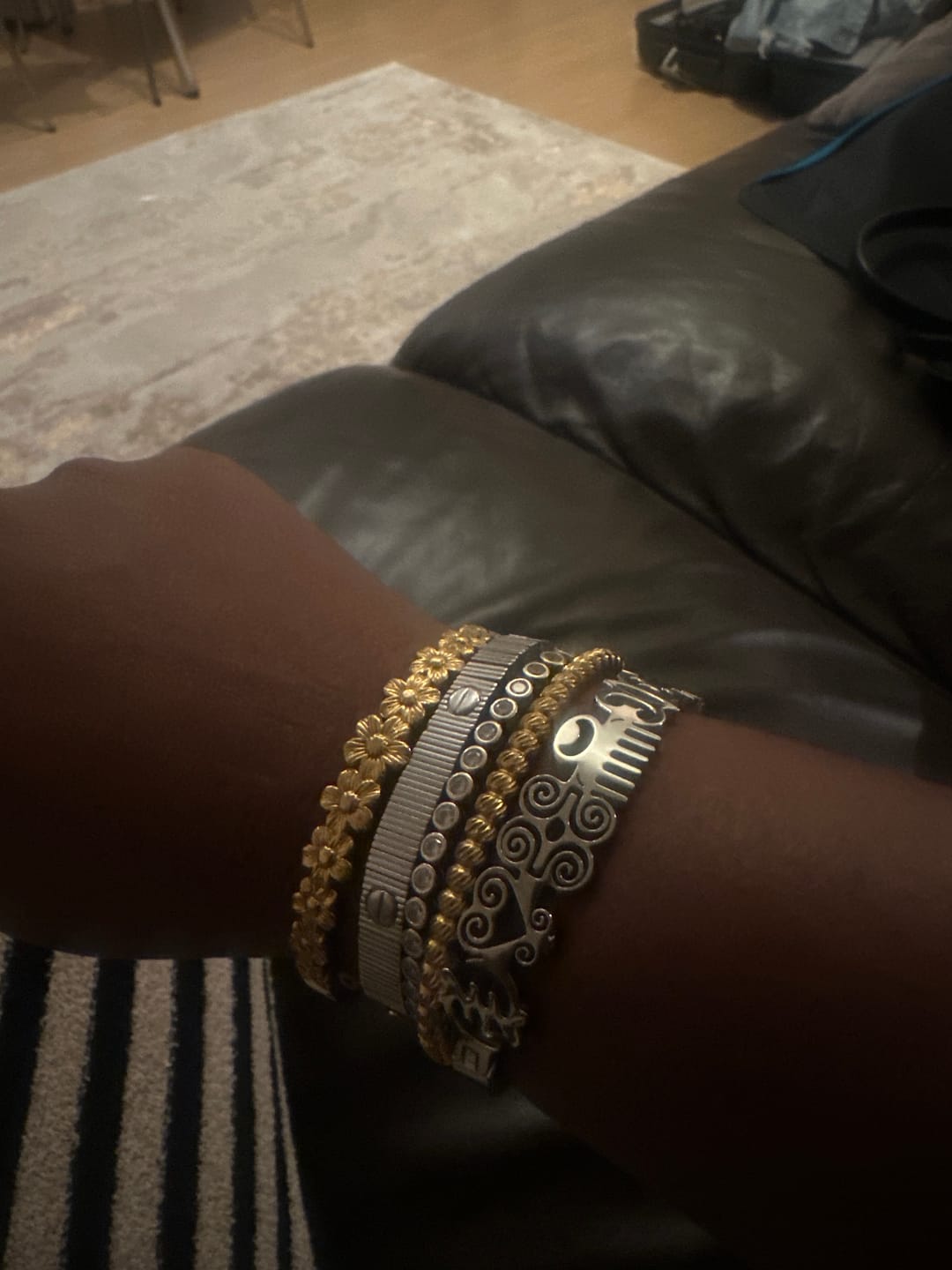 Customer photo review of Adinkra Story Bracelet™ (Gold or Silver)