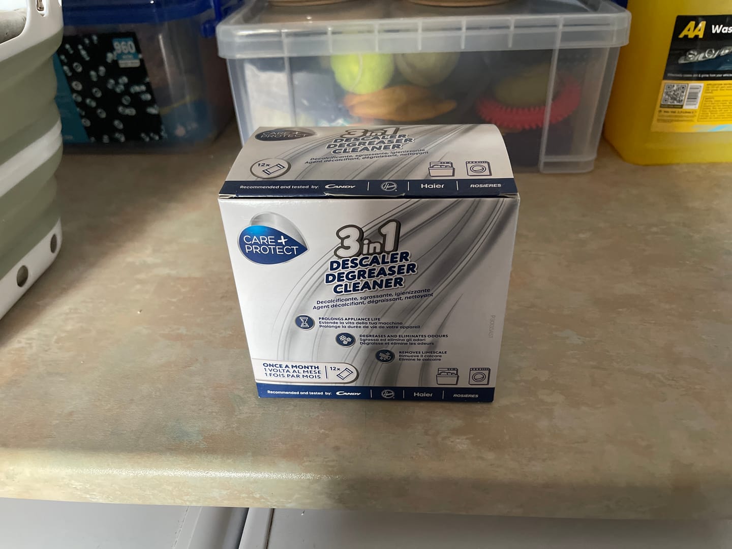 Customer photo review of 3-in-1 Washing Machine and Dishwasher Descaler Degreaser and Cleaner - 12 Months Supply