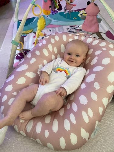 Customer photo review of Cushii Baby Lounger Marula - Blush