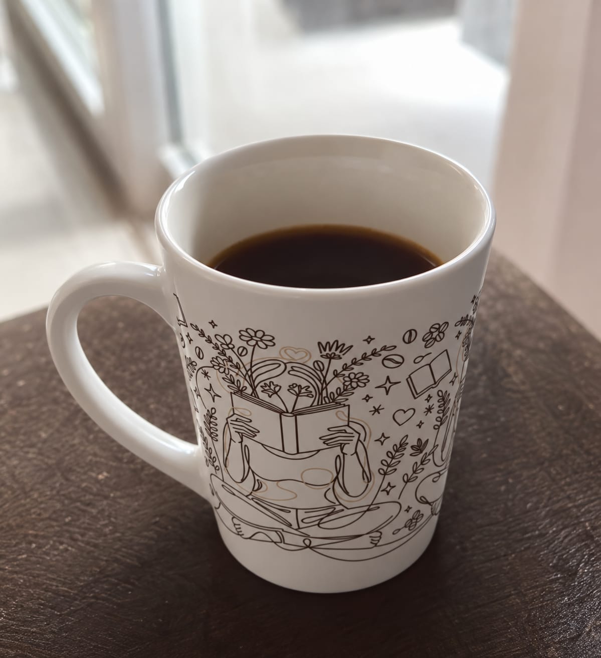 Customer photo review of Lost in the Pages Latte Mug