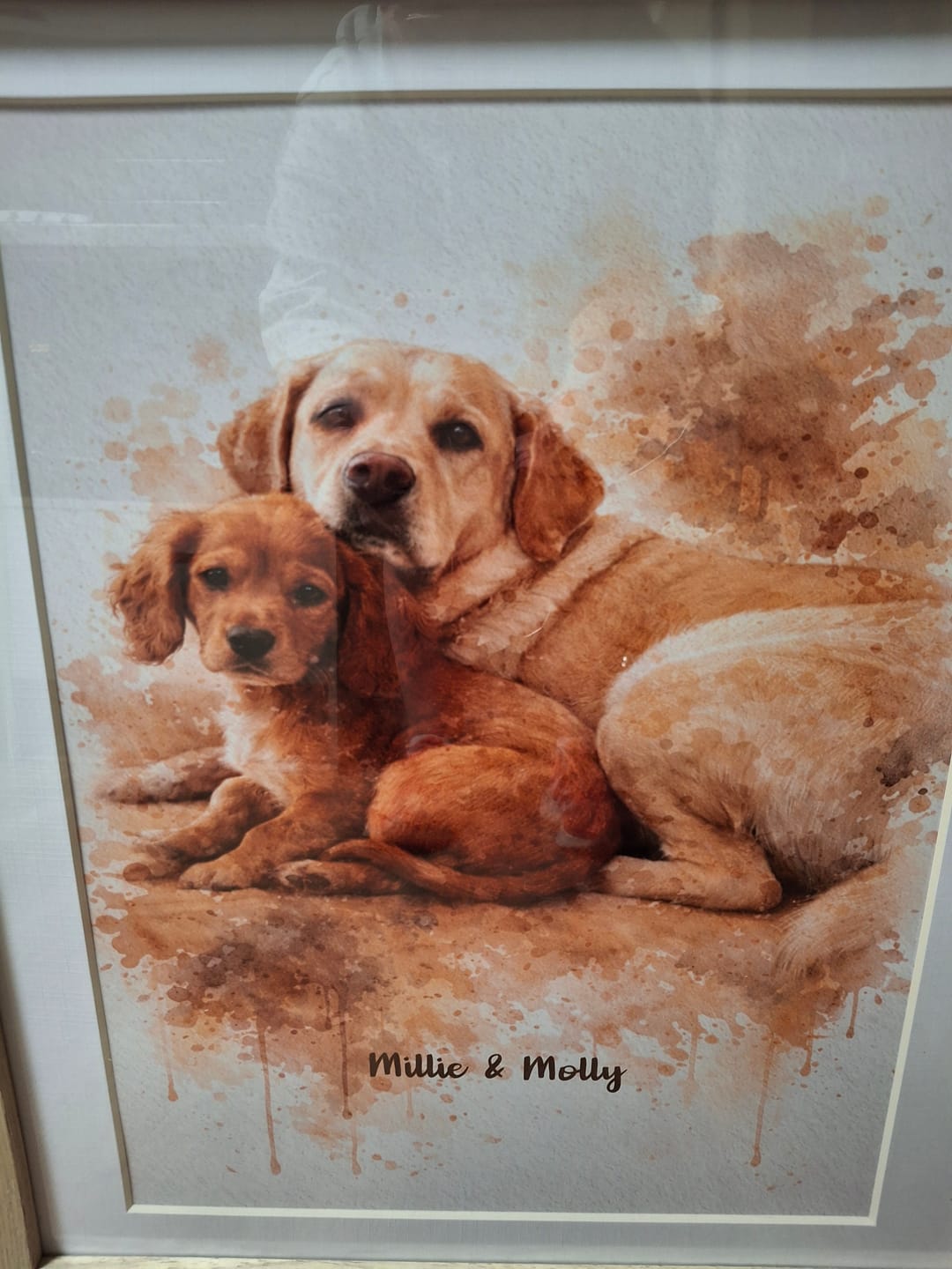 Customer photo review of Personalised Poster - Watercolour Realistic Portrait