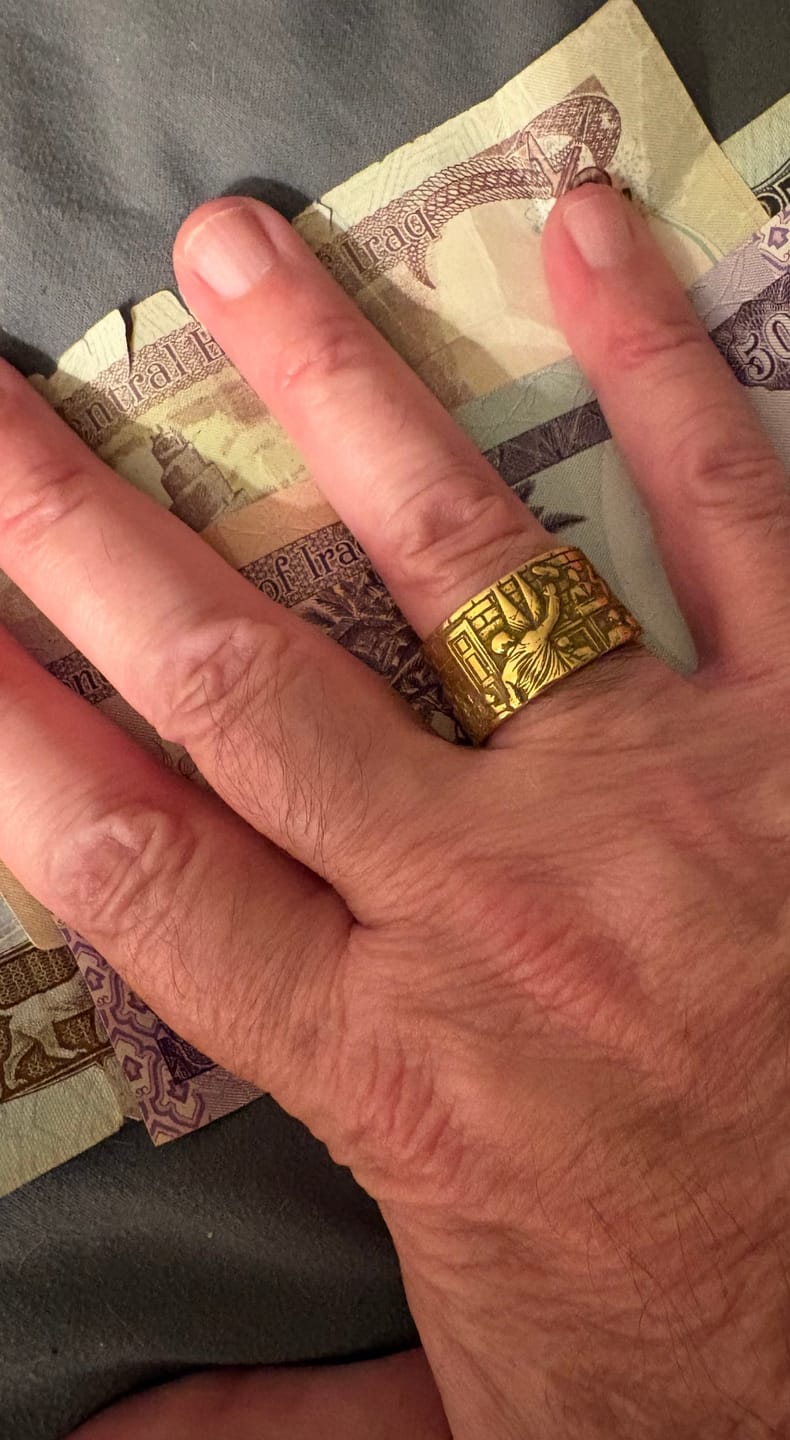 Customer photo review of "Farewell Kiss" Ring - Plated in GOLD Stainless Steel