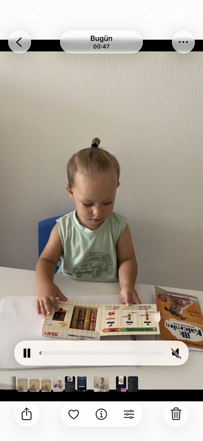 Customer photo review of Let's Doodle Bebek İlk Kalem 4'lü - Minik Eller İçin Doğal İçerik