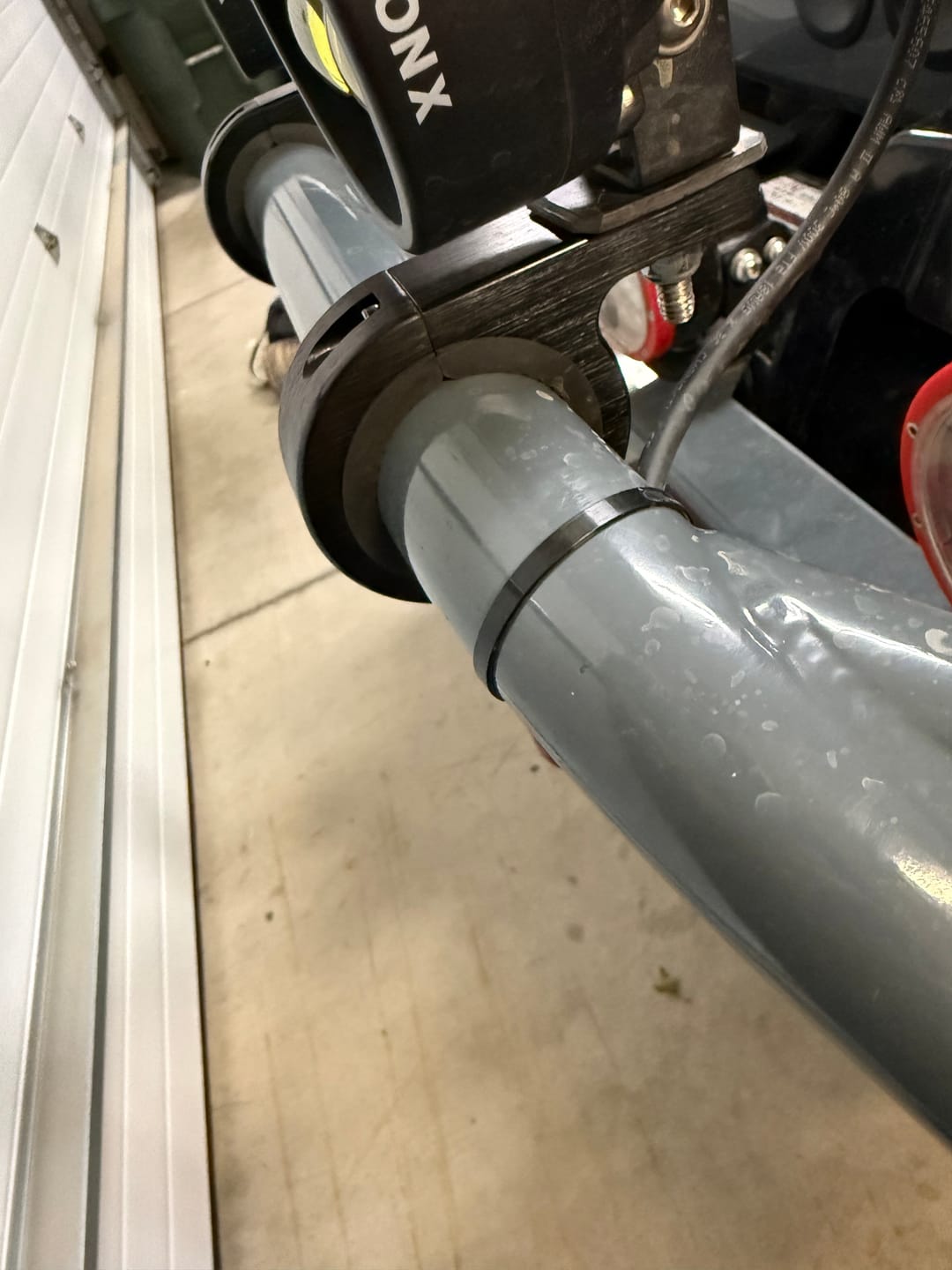 Customer photo review of Pair of Black 1.75" Tube Frame Mounting Clamp (For M8 Mounting Bolt)