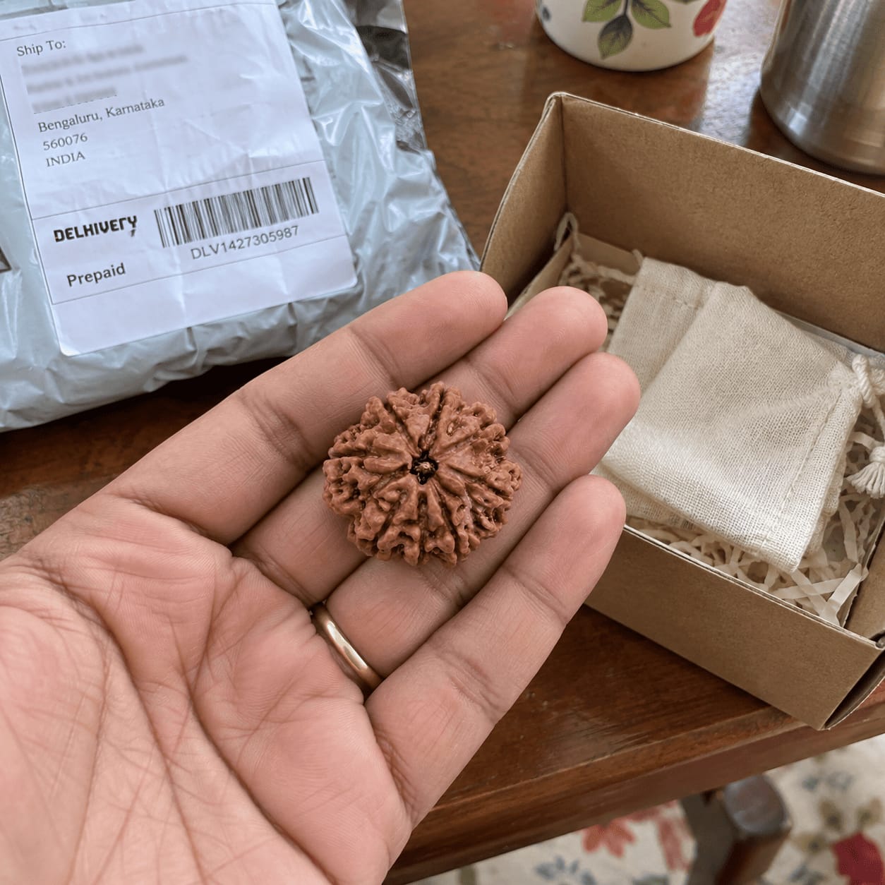 Customer photo review of 10 Mukhi Rudraksha (Nepali)