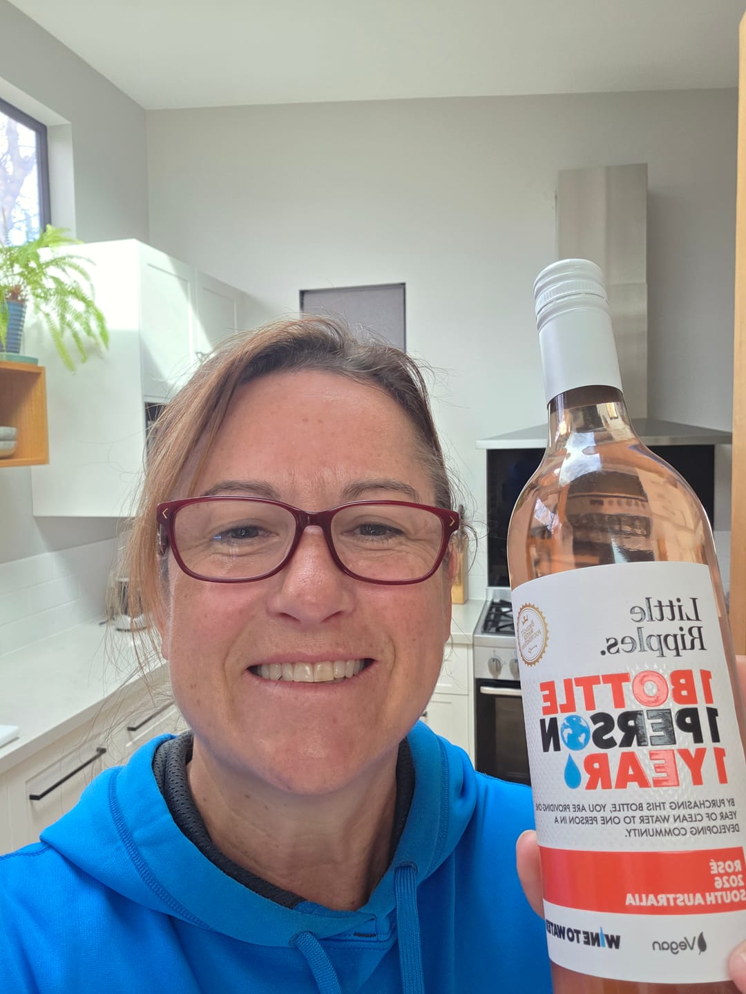 Customer photo review of Zero Sugar Rosé – Vegan Australian Wine | 6 Pack
