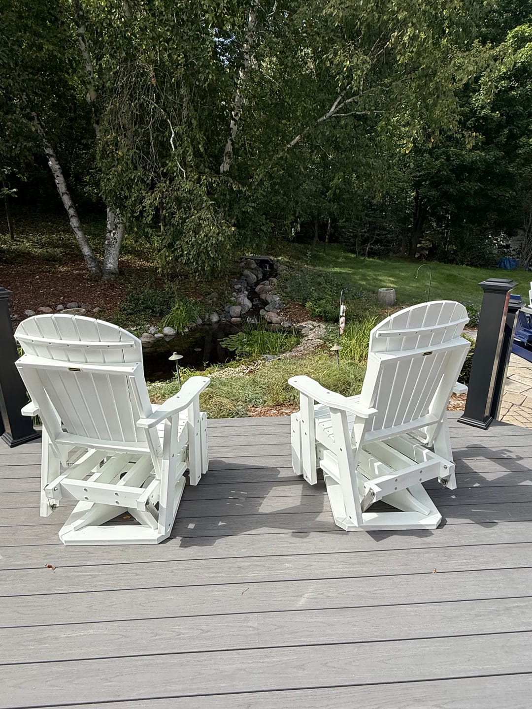 Customer photo review of Swivel And Reclining  King Size Adirondack Chair