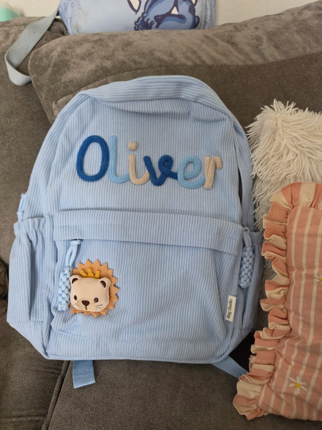 Customer photo review of K&C - Personalized Knitted Backpack