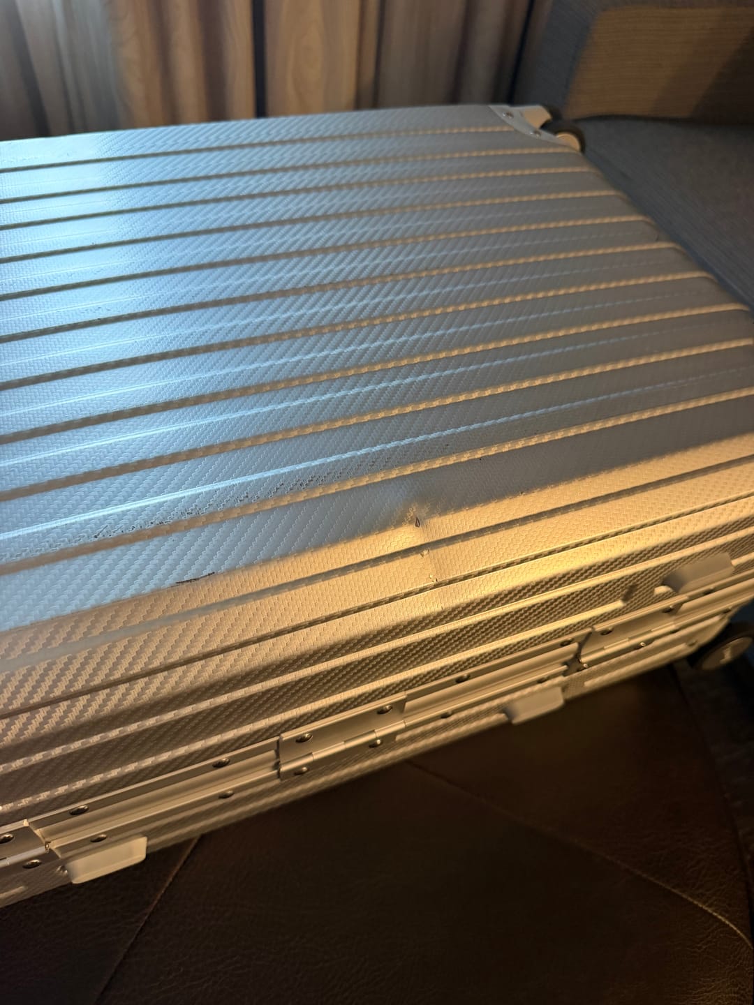 Customer photo review of TREVA Aluminum Suitcase Silver