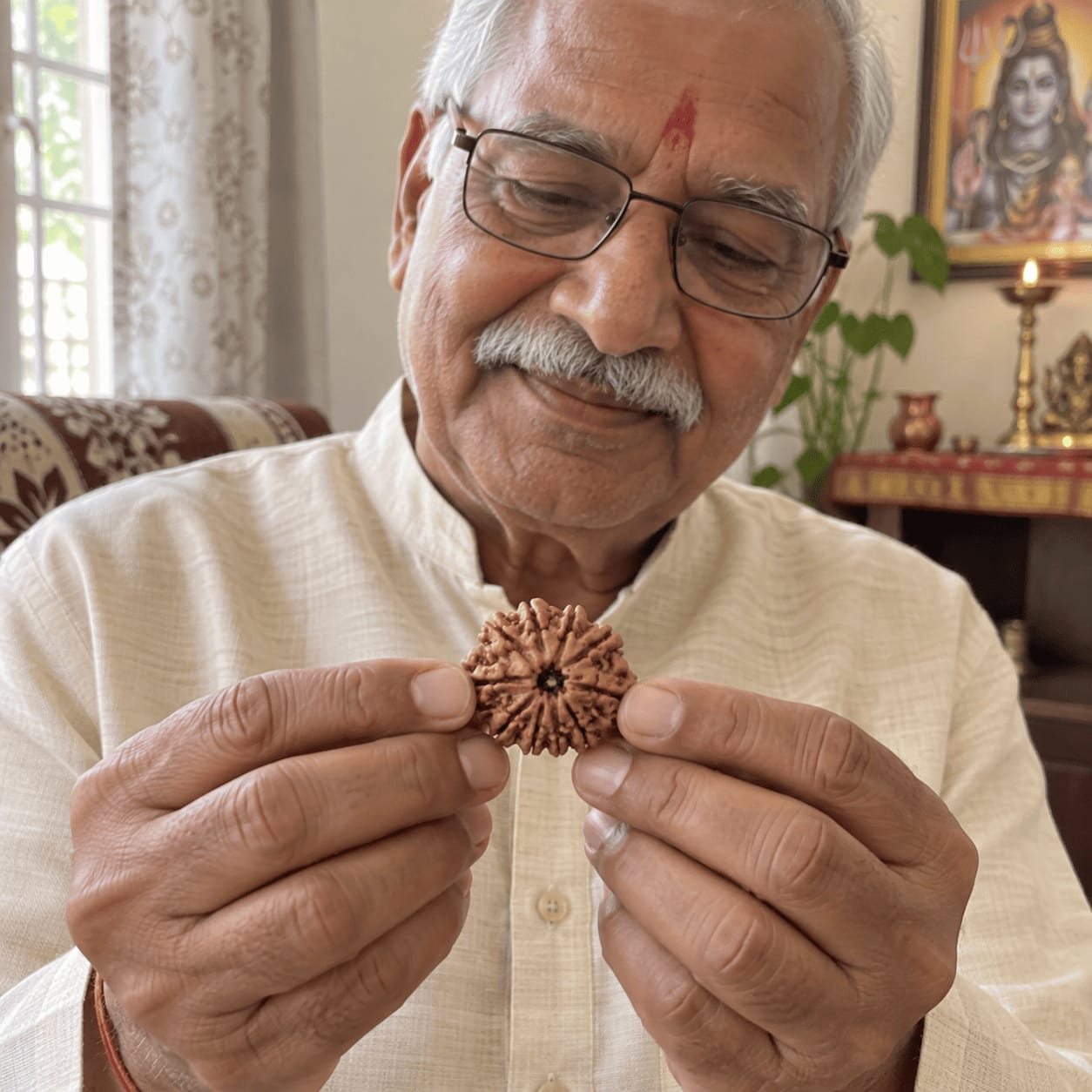 Customer photo review of 10 Mukhi Rudraksha (Nepali)
