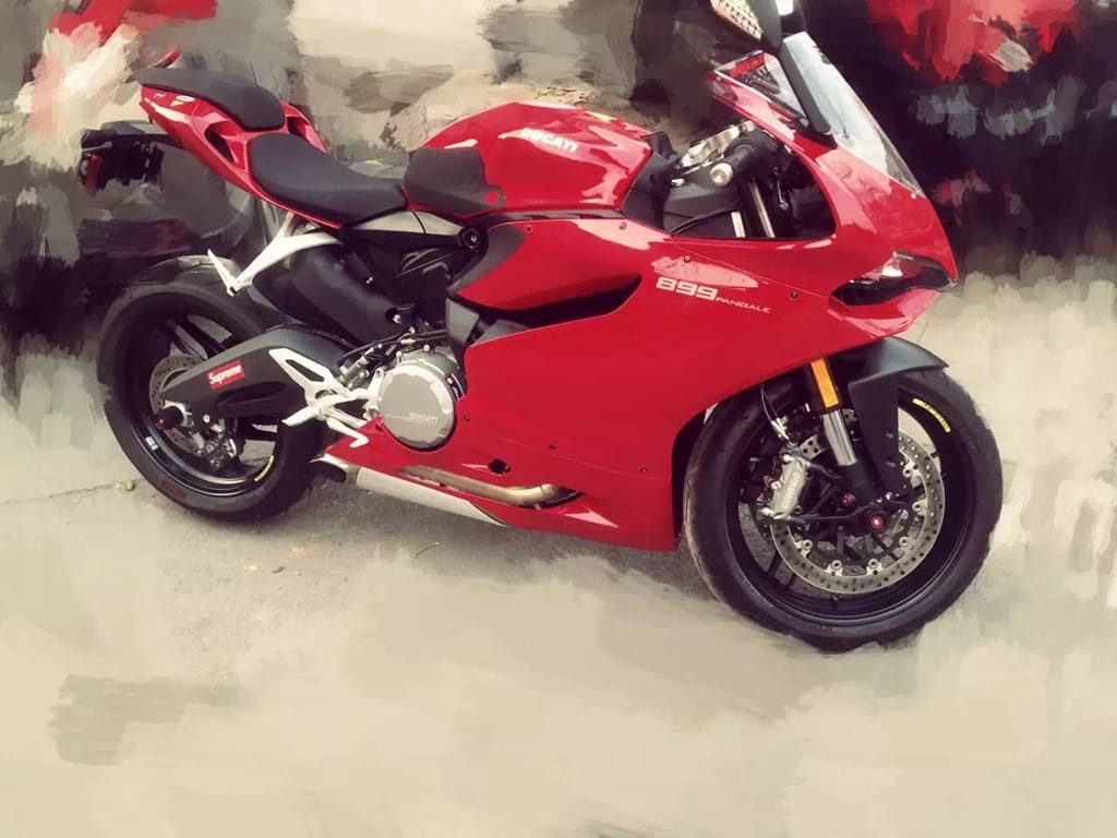Customer photo review of Ducati 899 1199 Plain Red Fairing kit
