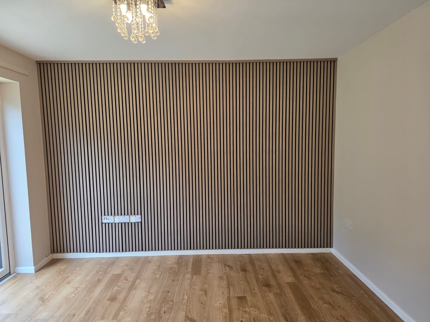 Customer photo review of Acoustic Slat Wall Panels Wooden Decorative Wall Panels Walnut Premium 2.4m x 0.6m