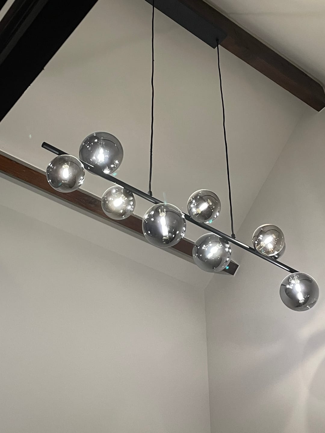 Customer photo review of Hanglamp Novi - 9-lichts - Smoke - Glas